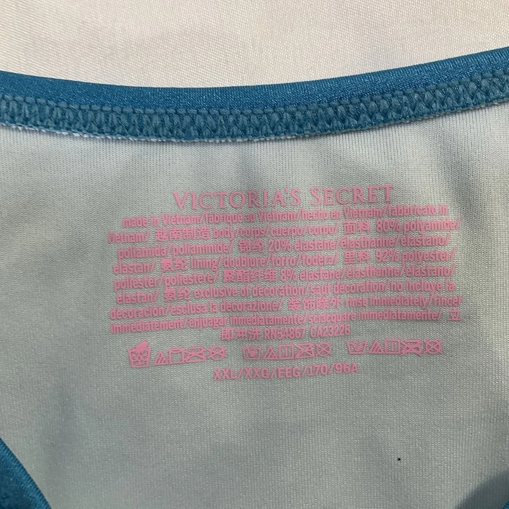 Victoria's Secret NWT Turquoise Bikini Bottom With Gold Triangle Sides XXL435